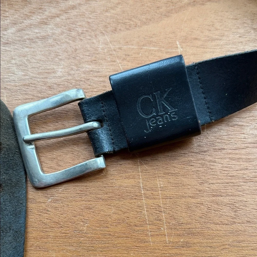 Vintage Calvin Klein Black Leather Belt